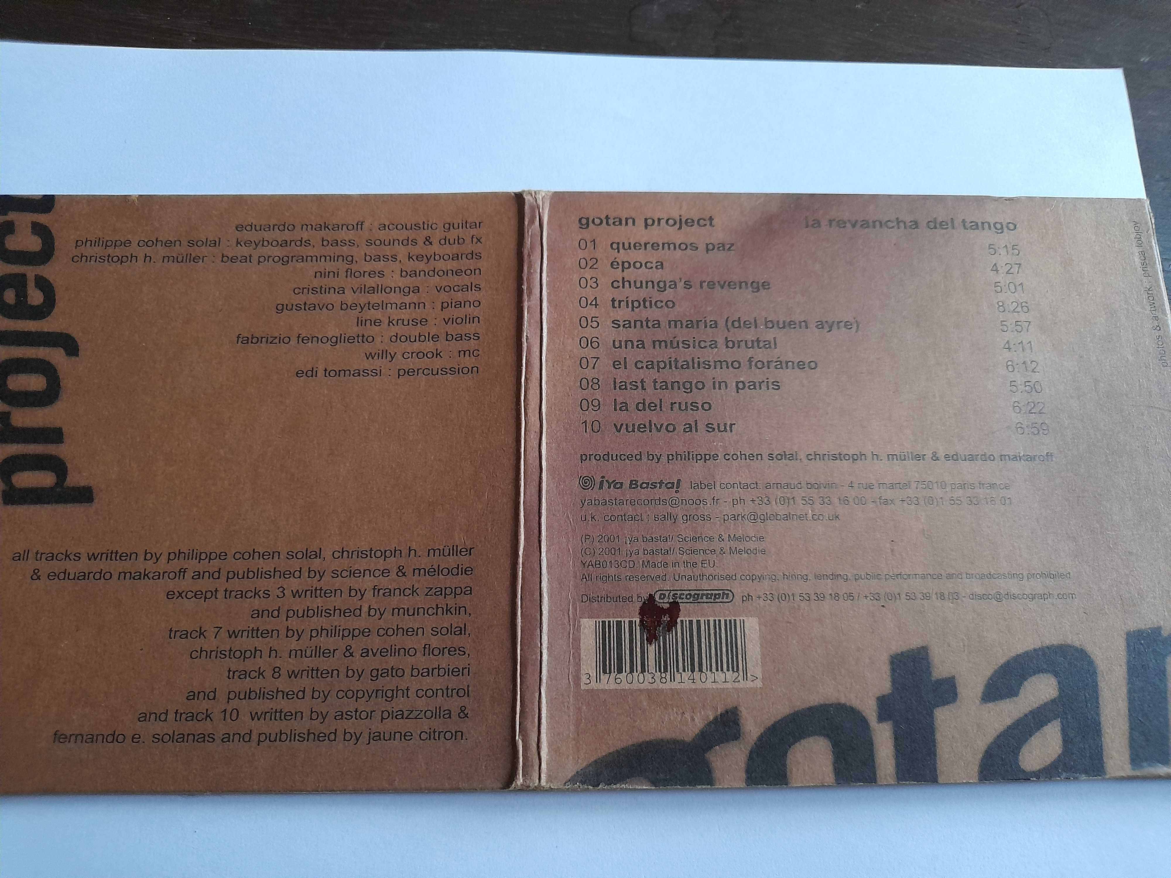 Gotan Project . La Revancha Del Tango. Płyta CD