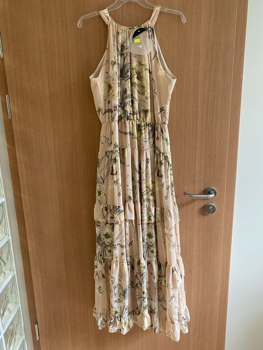 Piękna nowa sukienka suknia kwiaty wesele długa 40 L LOLA Fashion