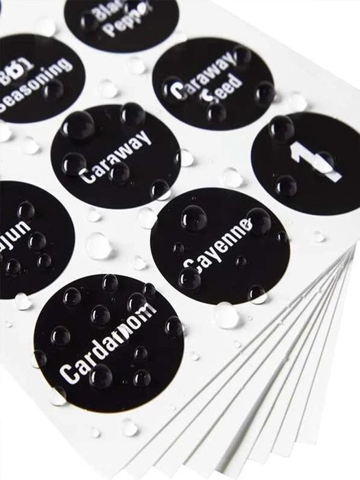 Adesivo Etiquetas Para Tempero Frascos , Preto