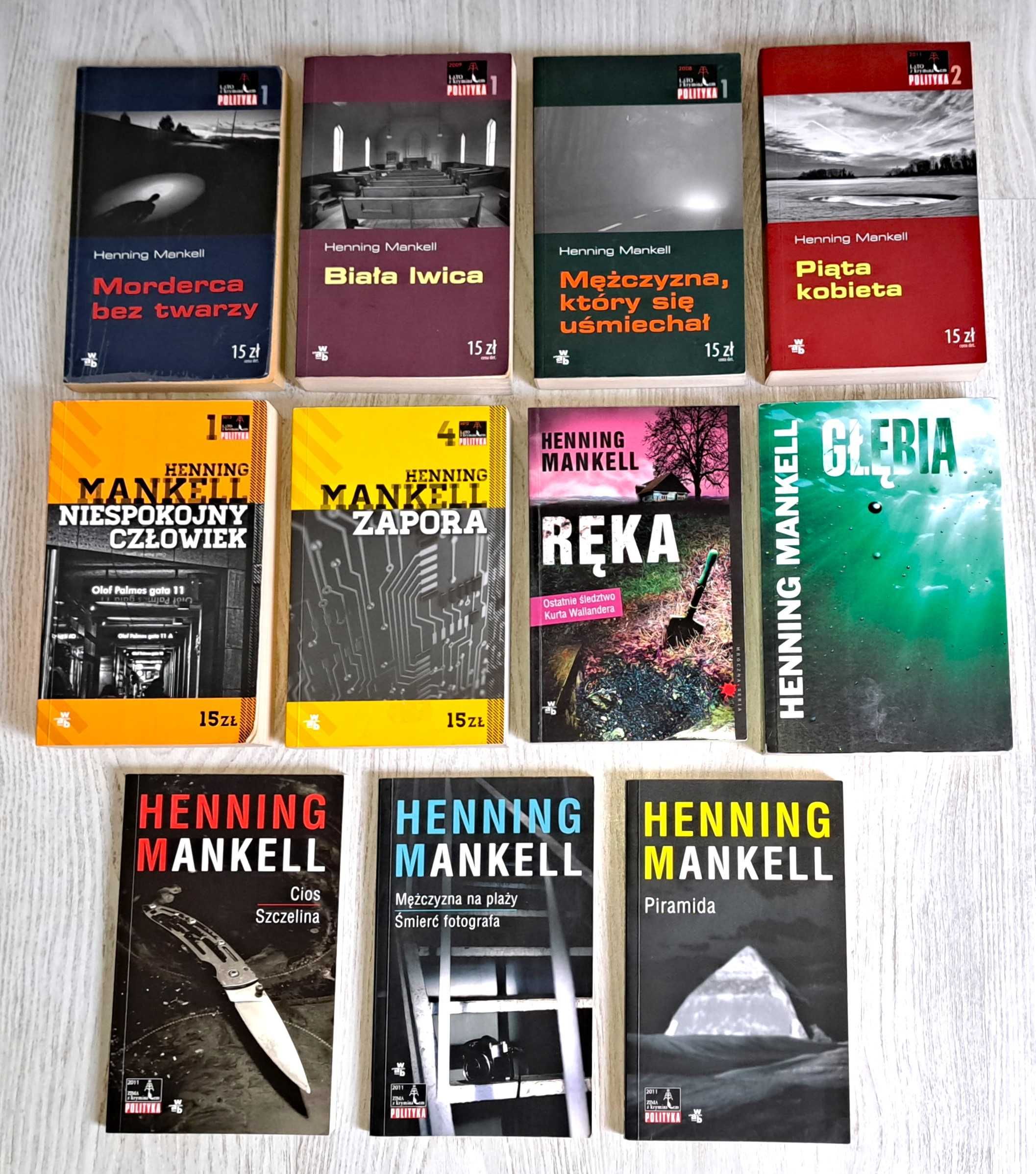 Mankell Piramida Ręka Zapora Niespokojny człowiek Biała lwica Głębia