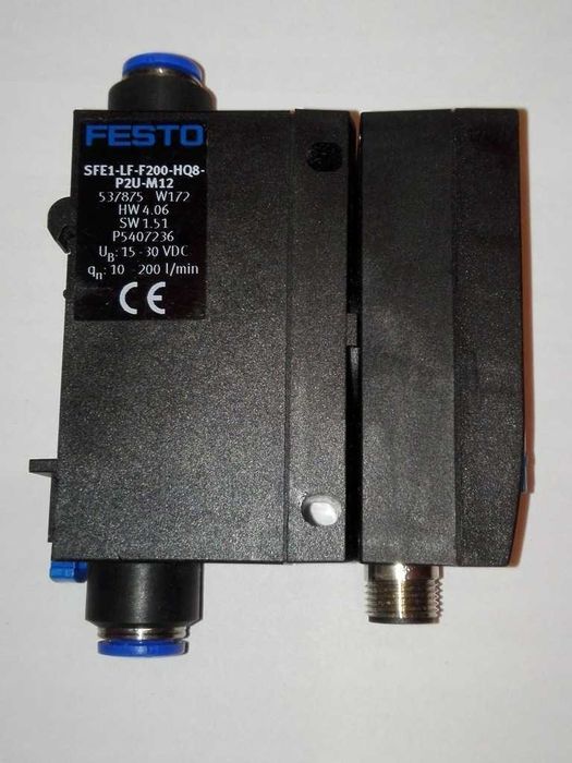 FESTO SFE1-LF-F200-HQ8-P2I-M12 czujnik przepływu
