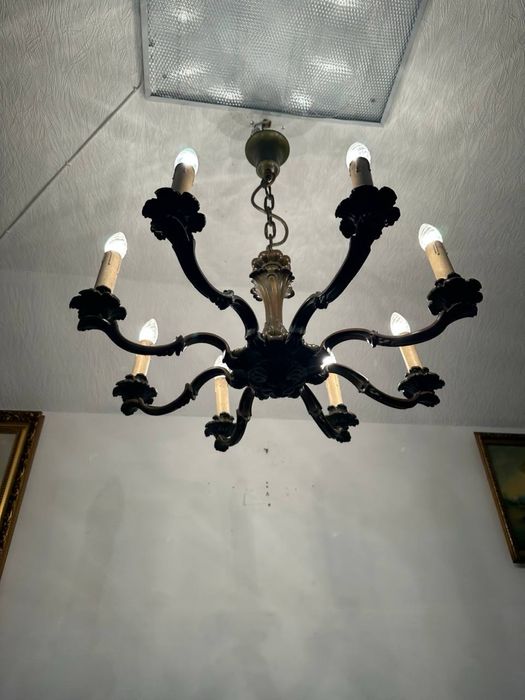 Люстра бронзова на 8 ламп 7465