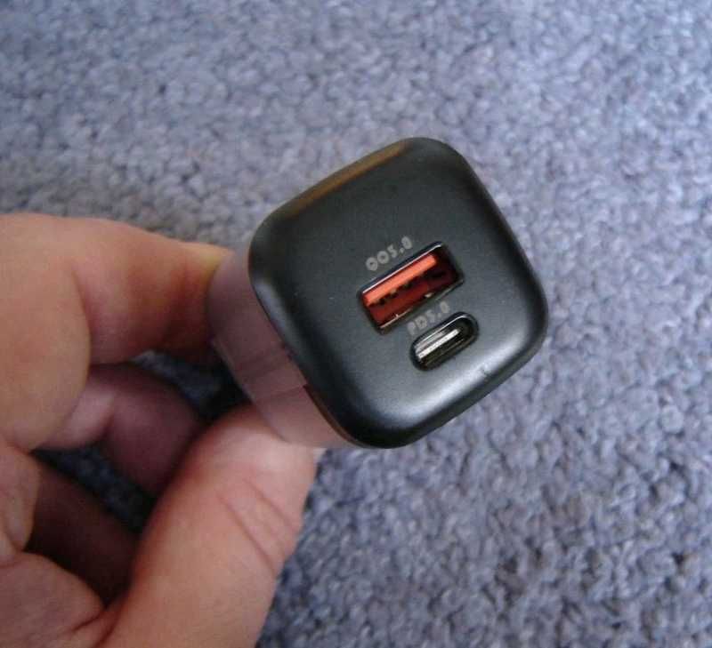 Мережевий зарядний пристрій KUULAA GaN 20W на 2 порти (USB A+type C)