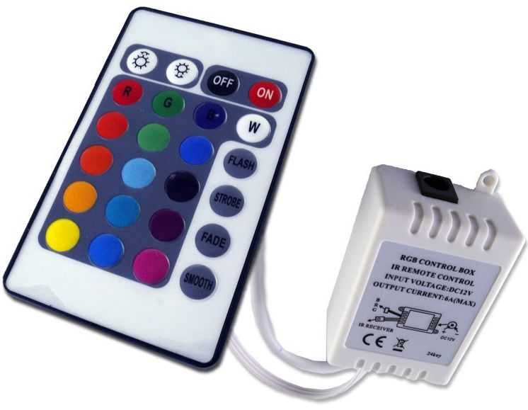 Sterownik led RGB pilot ir 12V DC 72W 6A
