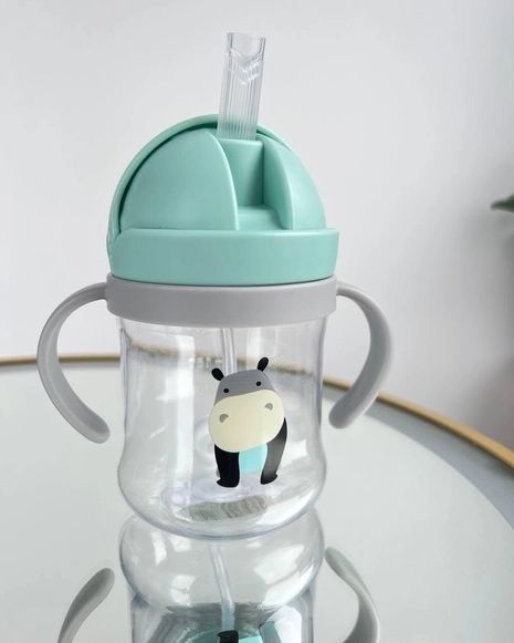 Непроливайка, дитячий поїльник з трубочкою, чашка з ручками 250 мл