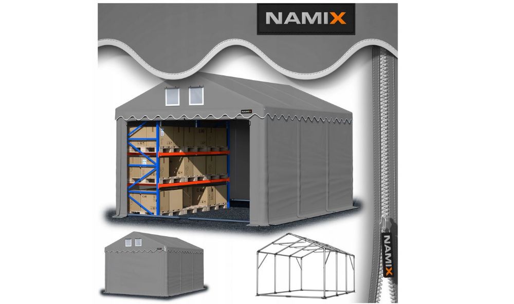 Namiot PRESTIGE 3x6-2,6m hala przemysłowa magazynowy MOCNE PVC 560g