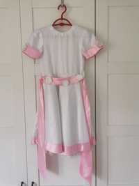 Urocza sukienka komunijna dla dziewczynki, rozmiar 128-134