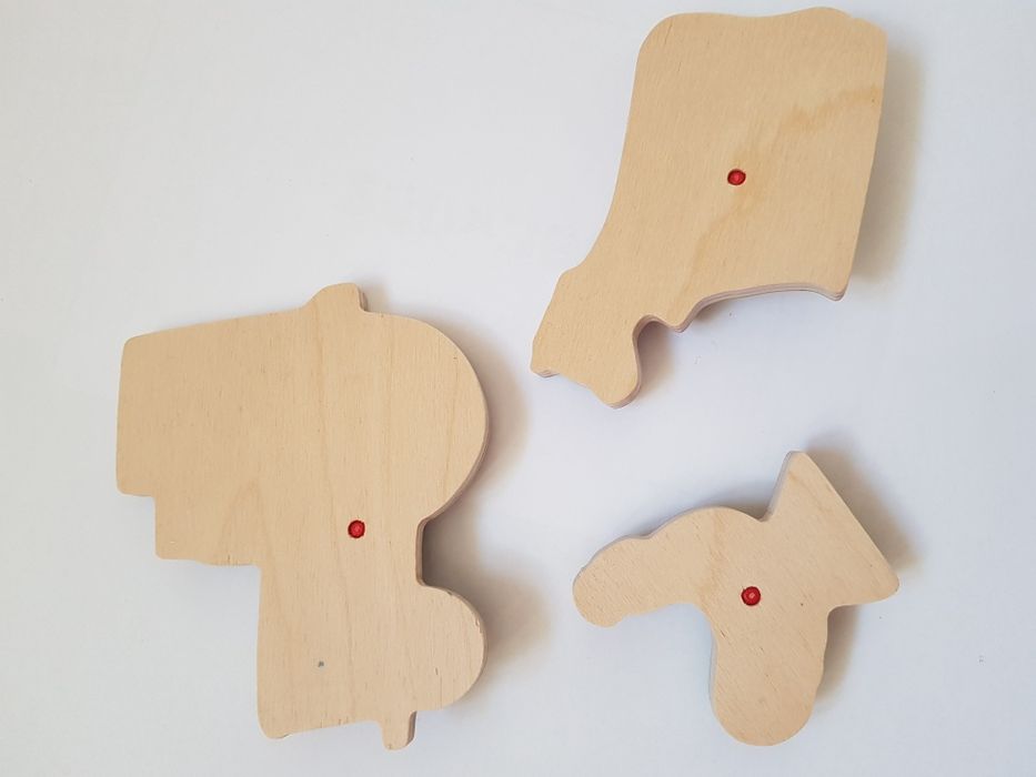 Drewniane puzzle vintage układanka farma