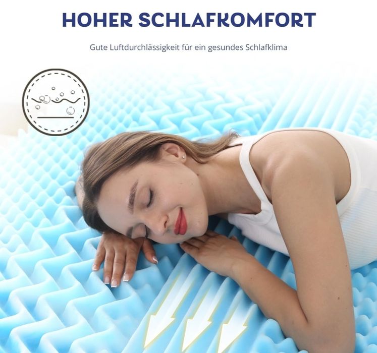 EGO HOME 7-strefowy materac wierzchni z pianki memory 140x200