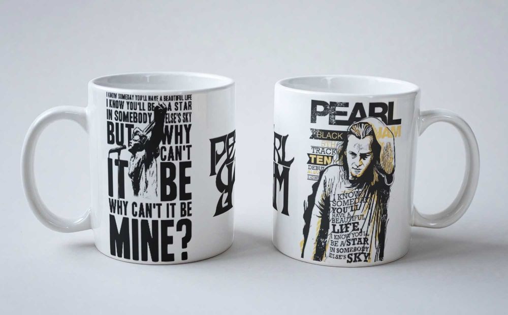 Caneca e Base Copos Bauhaus, The Cult e Pearl Jam
