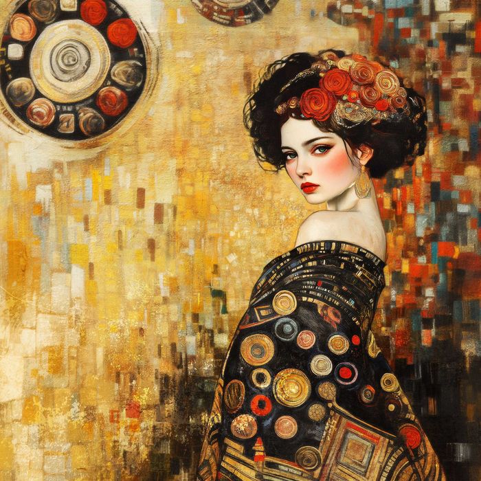 Fototapeta Kobieta Żółty Jak Malowany Piękno Gracja Kolorowa 3D + KLEJ