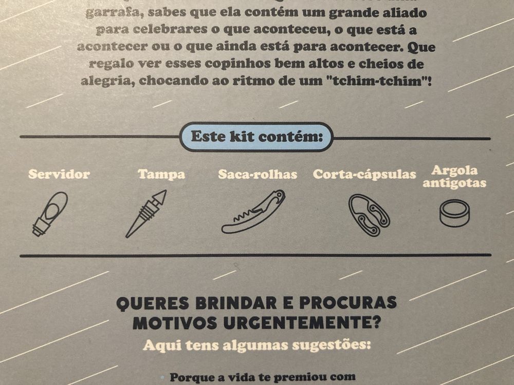 Kit Vinho Mr. Wonderful novo com saca-rolhas e acessórios