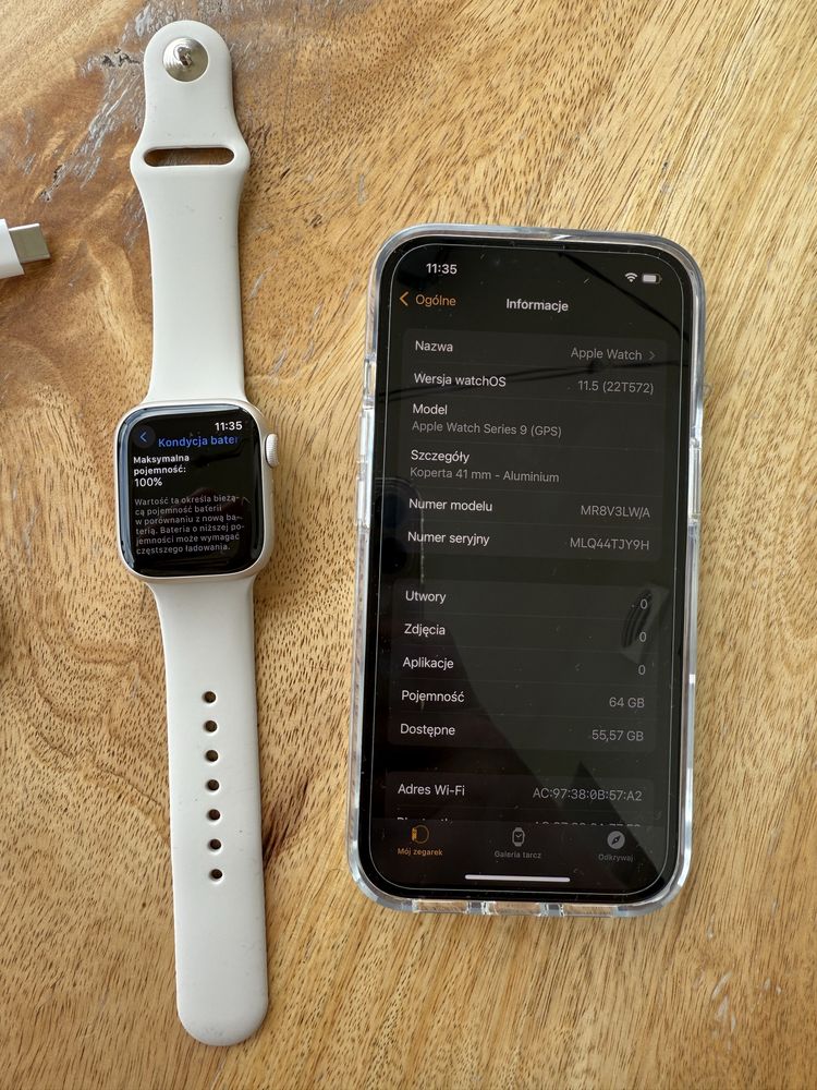 Nowy Apple Watch 9 41mm gwarancja