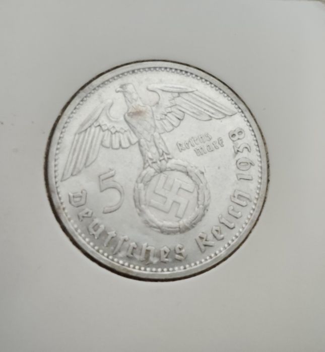 Монета 5 Рейхсмарок 1938 срібло Третій Рейх XF