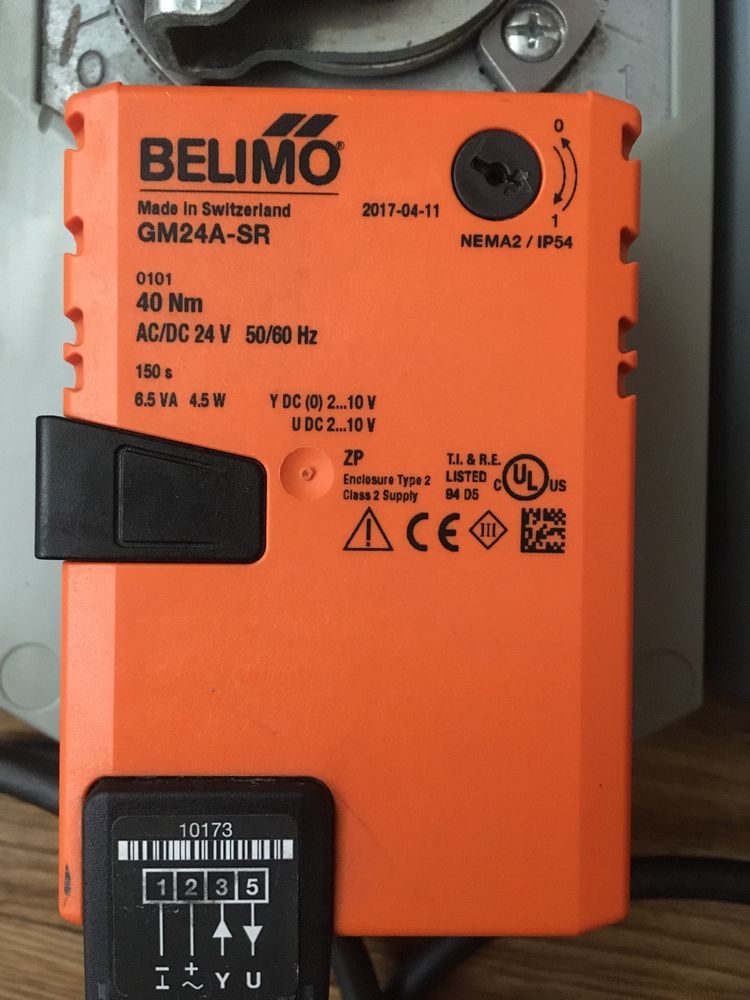 Електропривід Belimo gm24a-sr, 40 Nm, сервопривід.