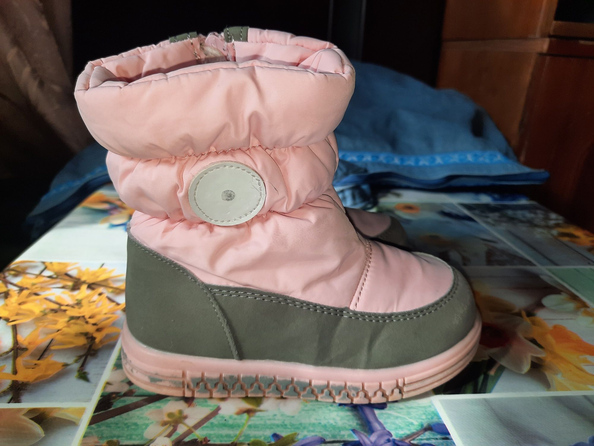 Зимові теплі черевички (сапожки) для дівчинки 25 розмір 2-3 роки