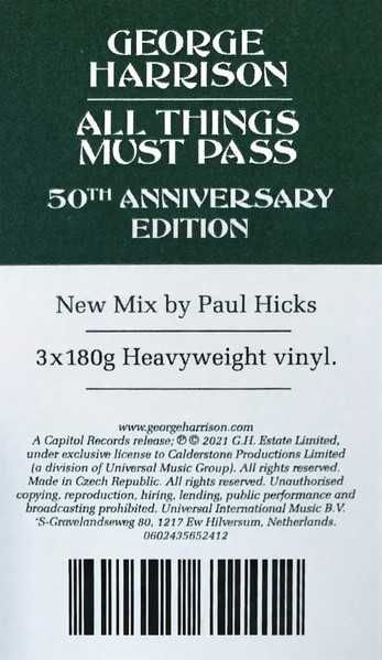 GEORGE HARRISON- All Things Must Pass -3 LP- płyta nowa , folia