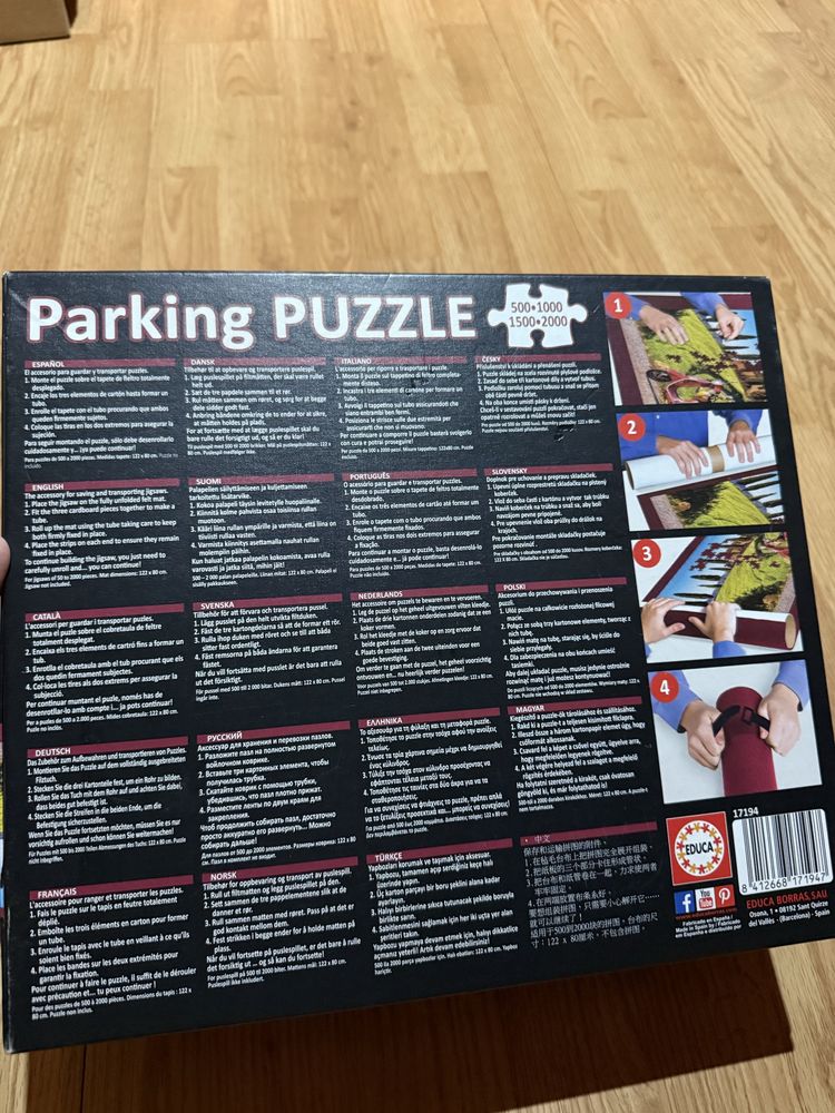 Tapete enrolável para puzzles
