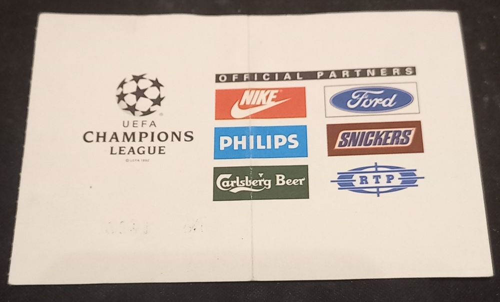 Bilhete de Jogos Internacionais do FC Porto,  anos 80/90.