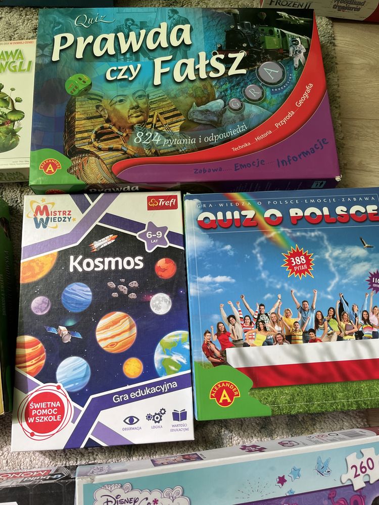 Gry planszowe dla dzieci, puzzle zestaw