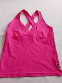 Różowa koszulka top do ćwiczeń, top sportowy 38