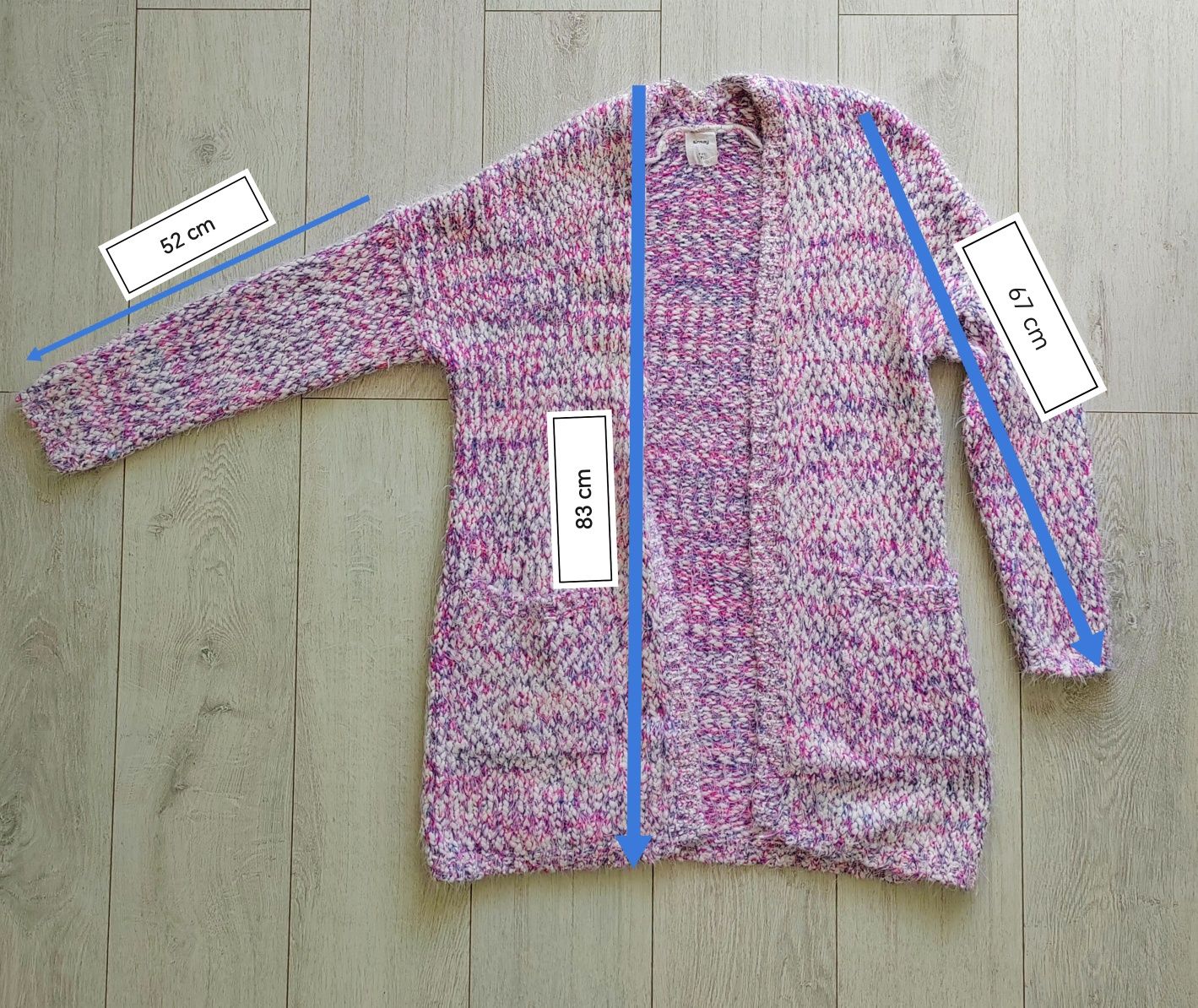 Kardigan / sweter oversize melanż Sinsay