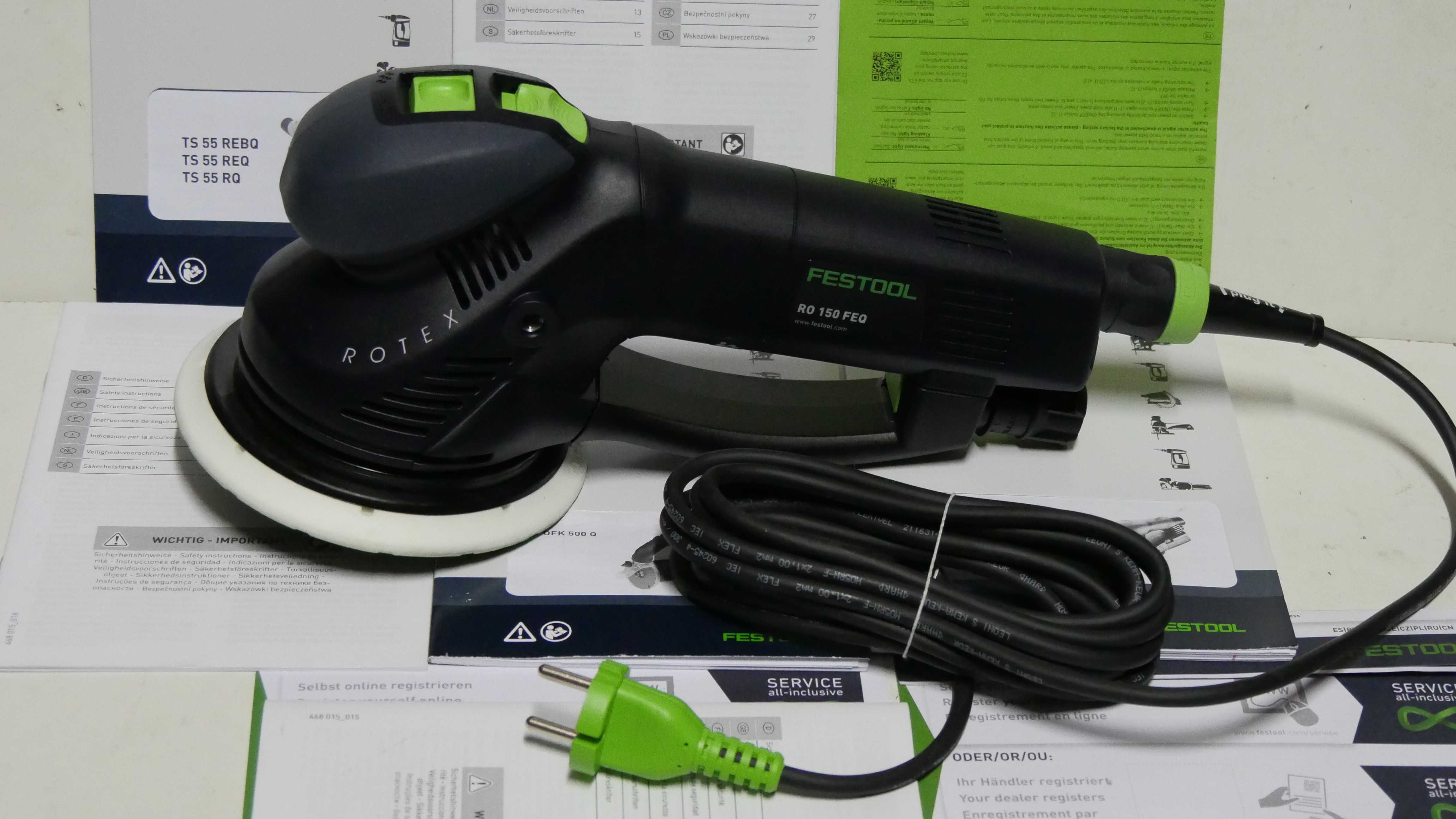 Szlifierka rotacyjna FESTOOL RO 150 FEQ +kabel bez walizki NOWA