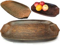 Taca Tacka Patera Ciemne Drewno Kokosowe Rękodzieło 37x20cm Orient