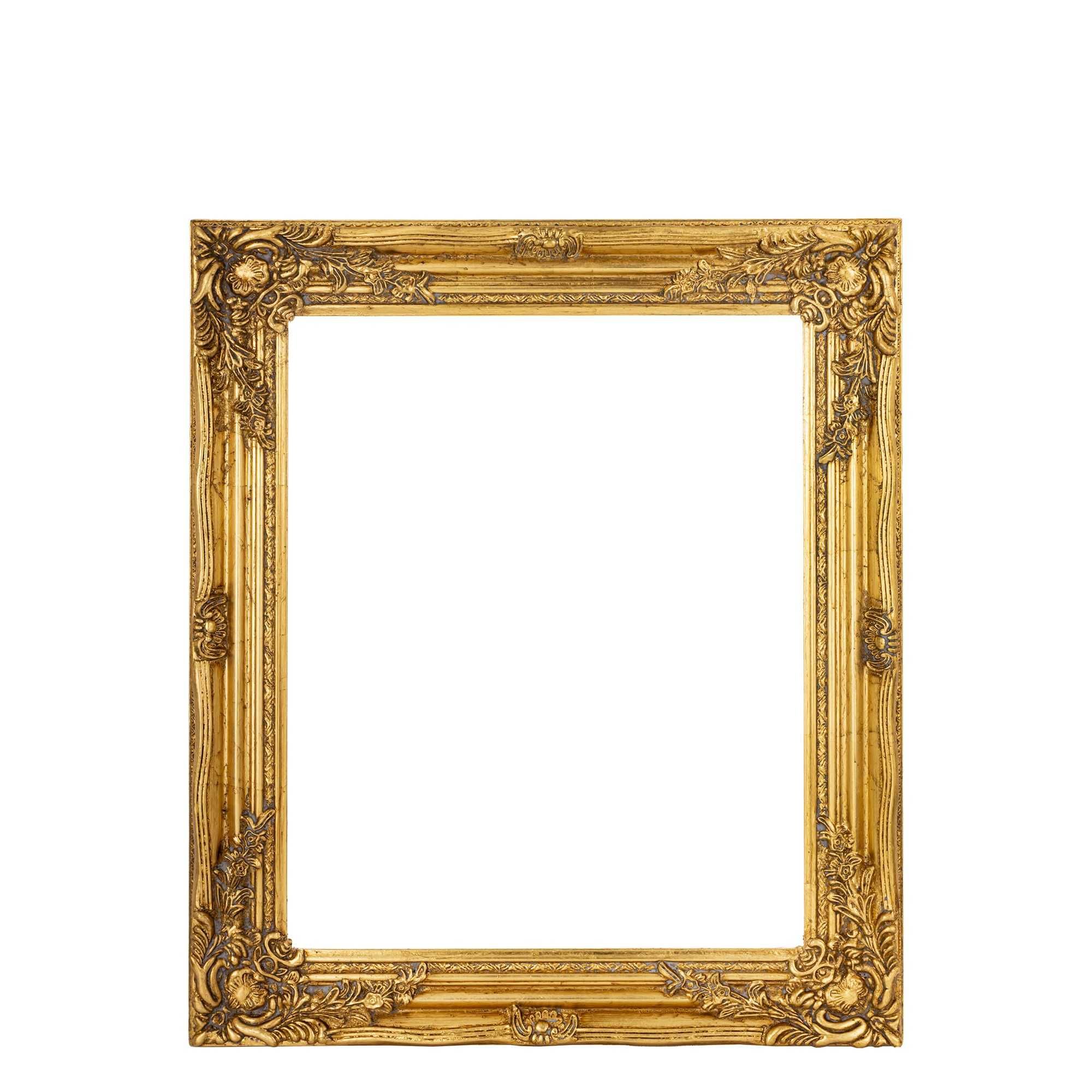 Złota antyczna rama do obrazu dekoracyjna barokowa 63 x 53 cm 169564