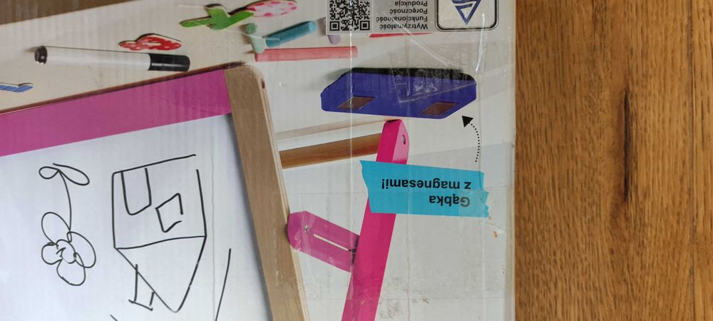 Tablica edukacyjna dwustronna NOWA magnetyczna kredowa suchościeralna