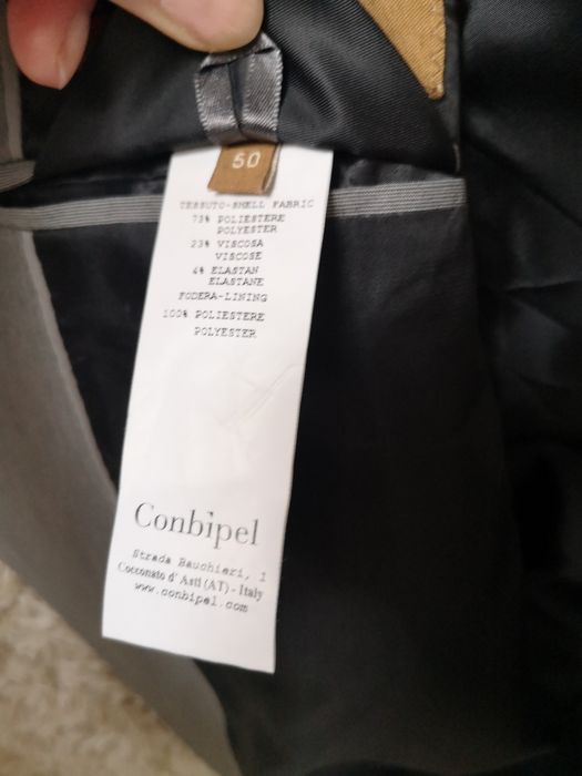 Szara marynarka męska - Conbipel: rozm.50