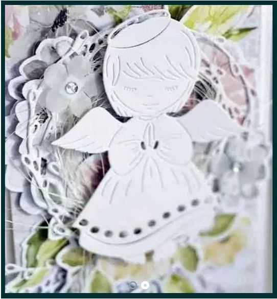 scrapki skrapki anioł święta scrapbooking