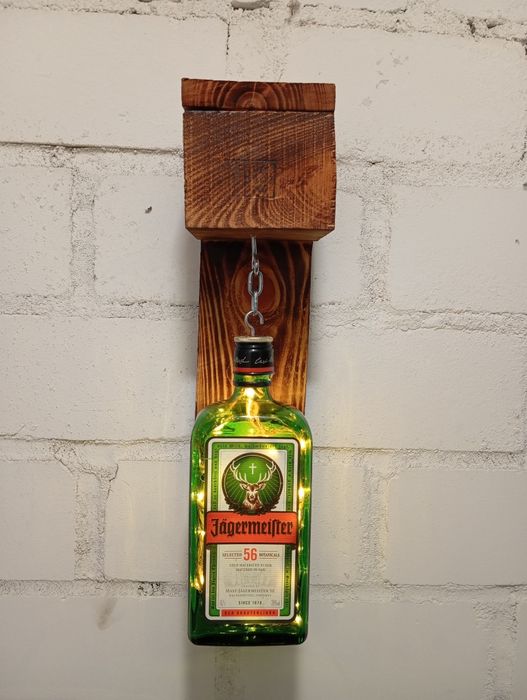 Lampa LED Jägermeister ozdoba prezent urodziny whisky żywica pop art