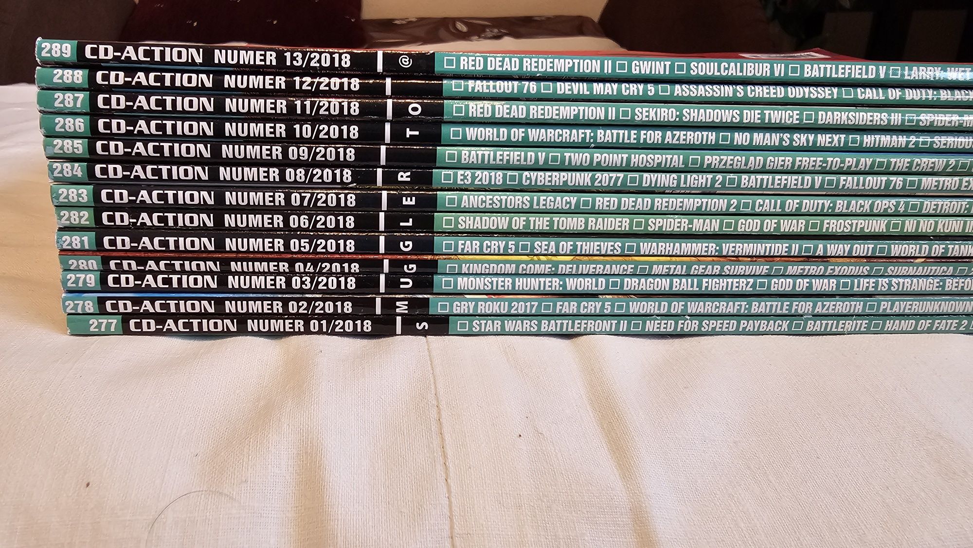 Sprzedam cały rocznik Cd-action z 2018 roku . 13 numerów .