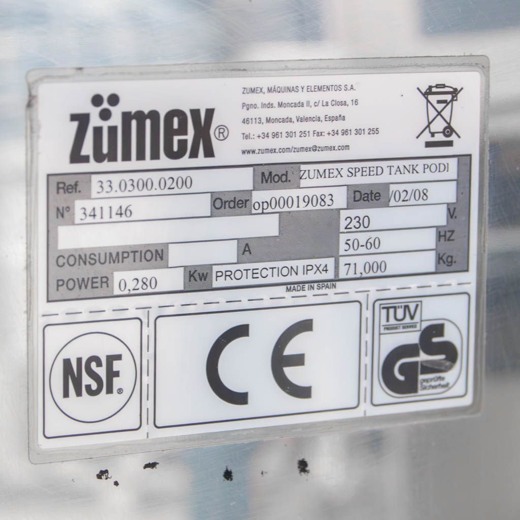 Wyciskarka do cytrusów ZUMEX SPEED TANK ( brak osłon bocznych )