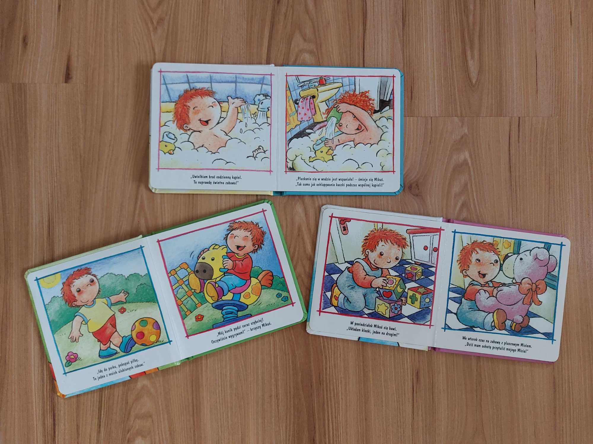 Komplet 3 kartonowych książeczek dla małych dzieci