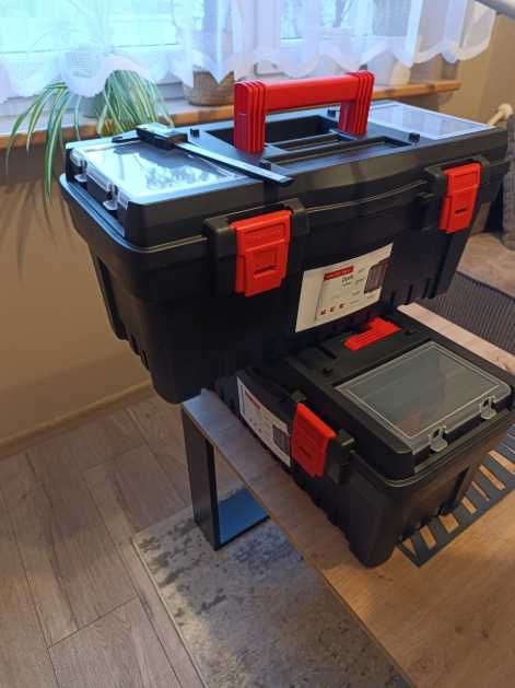 2w1 Mocna Skrzynka Narzędziowa Walizka Warsztatowa + Gratis Organizer