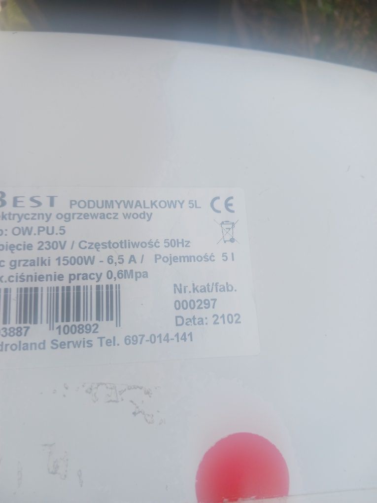 Podgrzewacz bojler 5 L. BEST. 230v