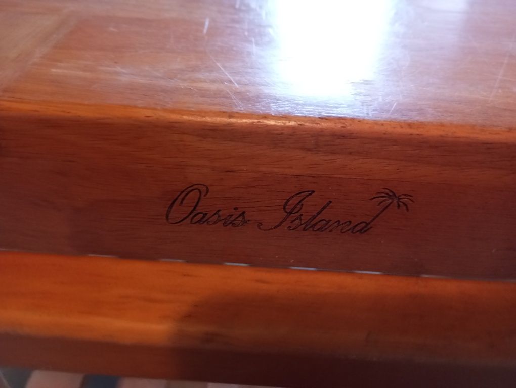 Stół składany kwadratowy oasis island. Drewniany