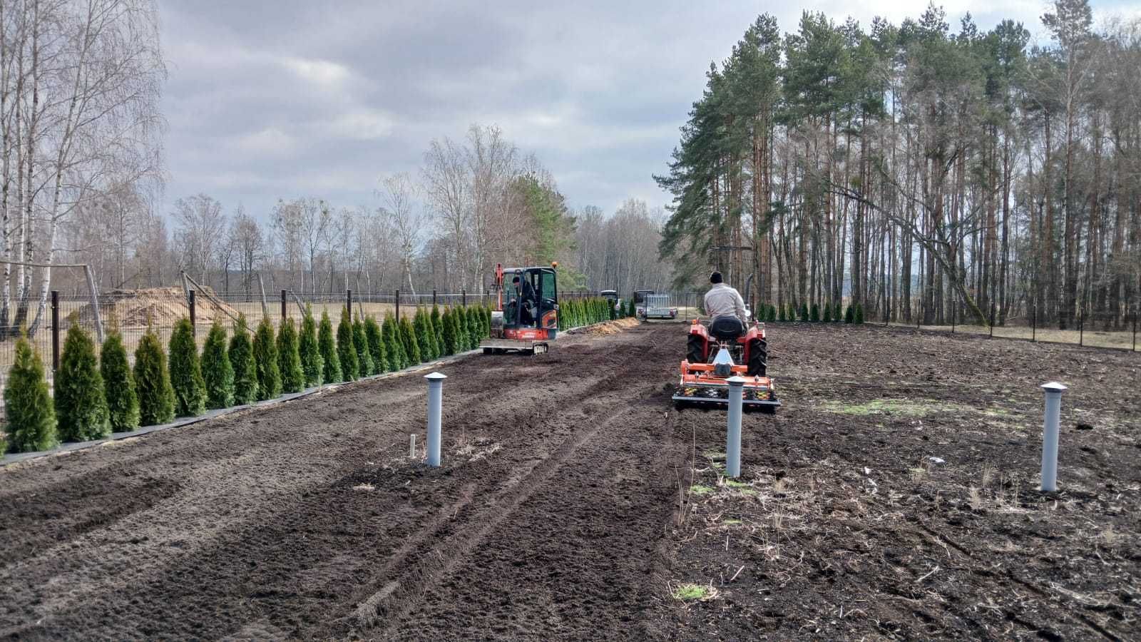 Usługa glebogryzarkę separacyjną Zakladanie trawnika