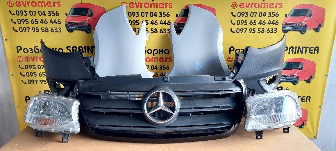 Морда біла комплектна рестайлінг mercedes Sprinter w907 w910 2018-2024