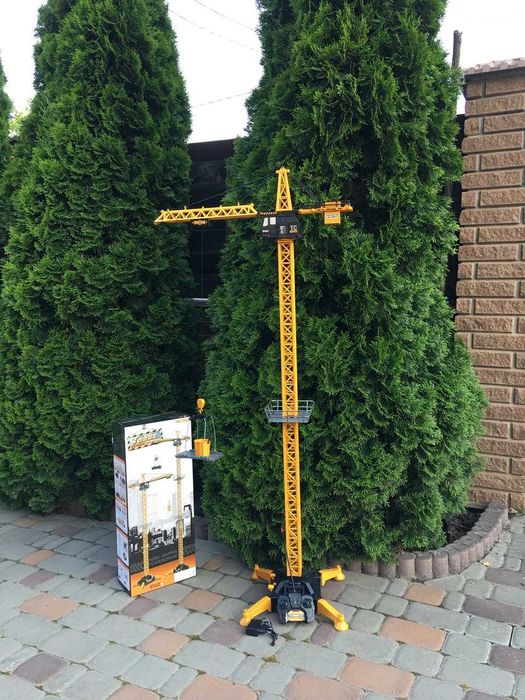 Іграшка великий дитячий кран на радіокеруванні світло висота 132 см