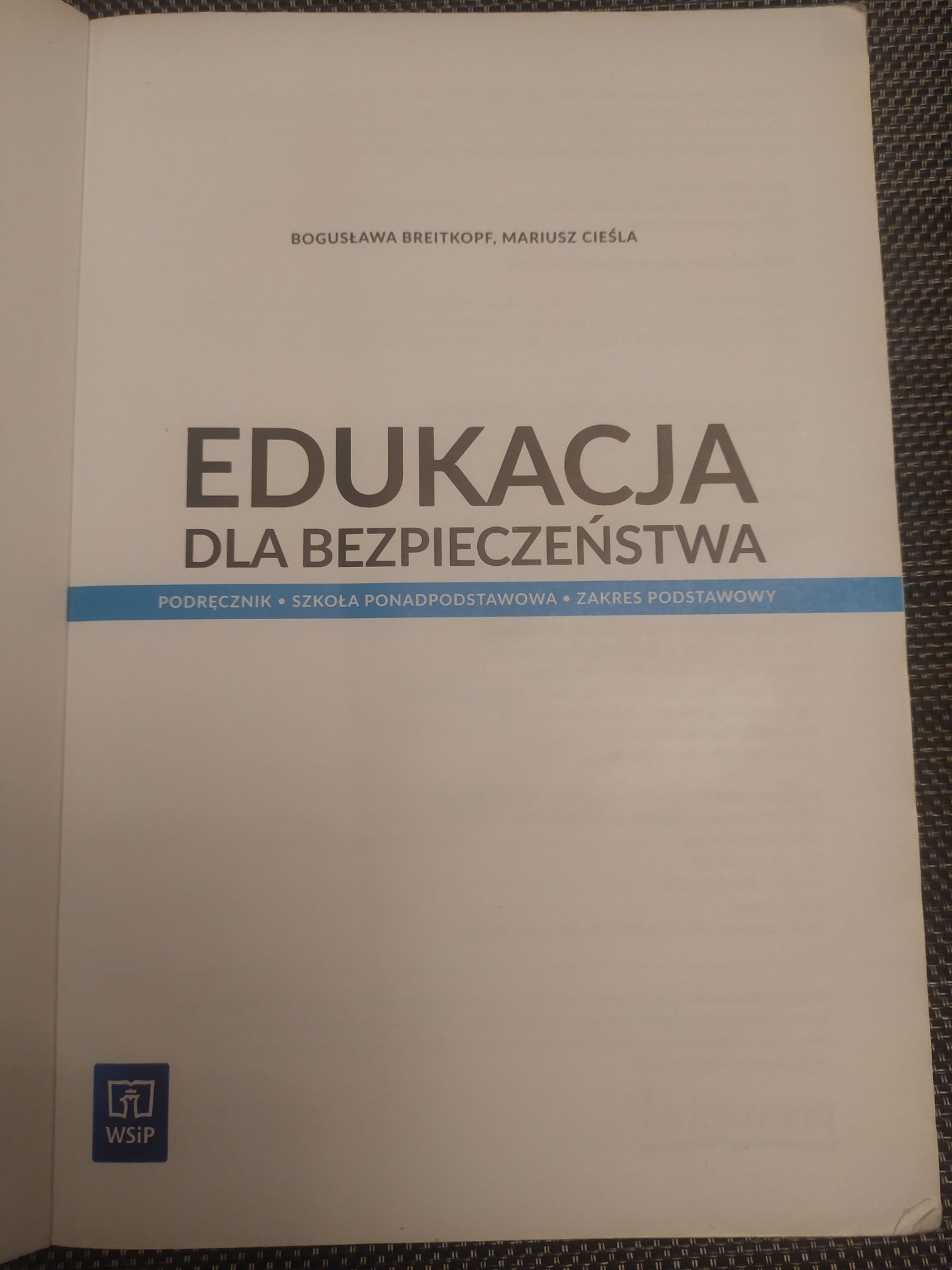 Edukacja dla bezpieczeństwa. Podręcznik szkoła ponadpodstawowa.