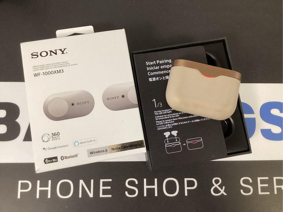 Sluchawki bezprzewodowe Sony WF-1000XM3 Platinium silver noise cancel