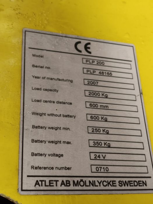 Stacker Atlet porta paletes de baterias de chumbo