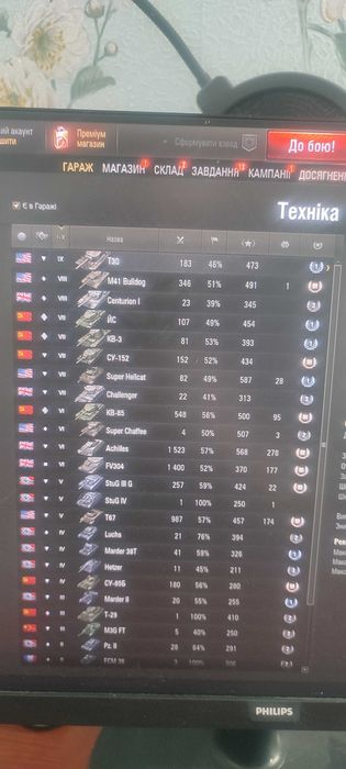 Аккаунт ВОТ ворлд оф танкс