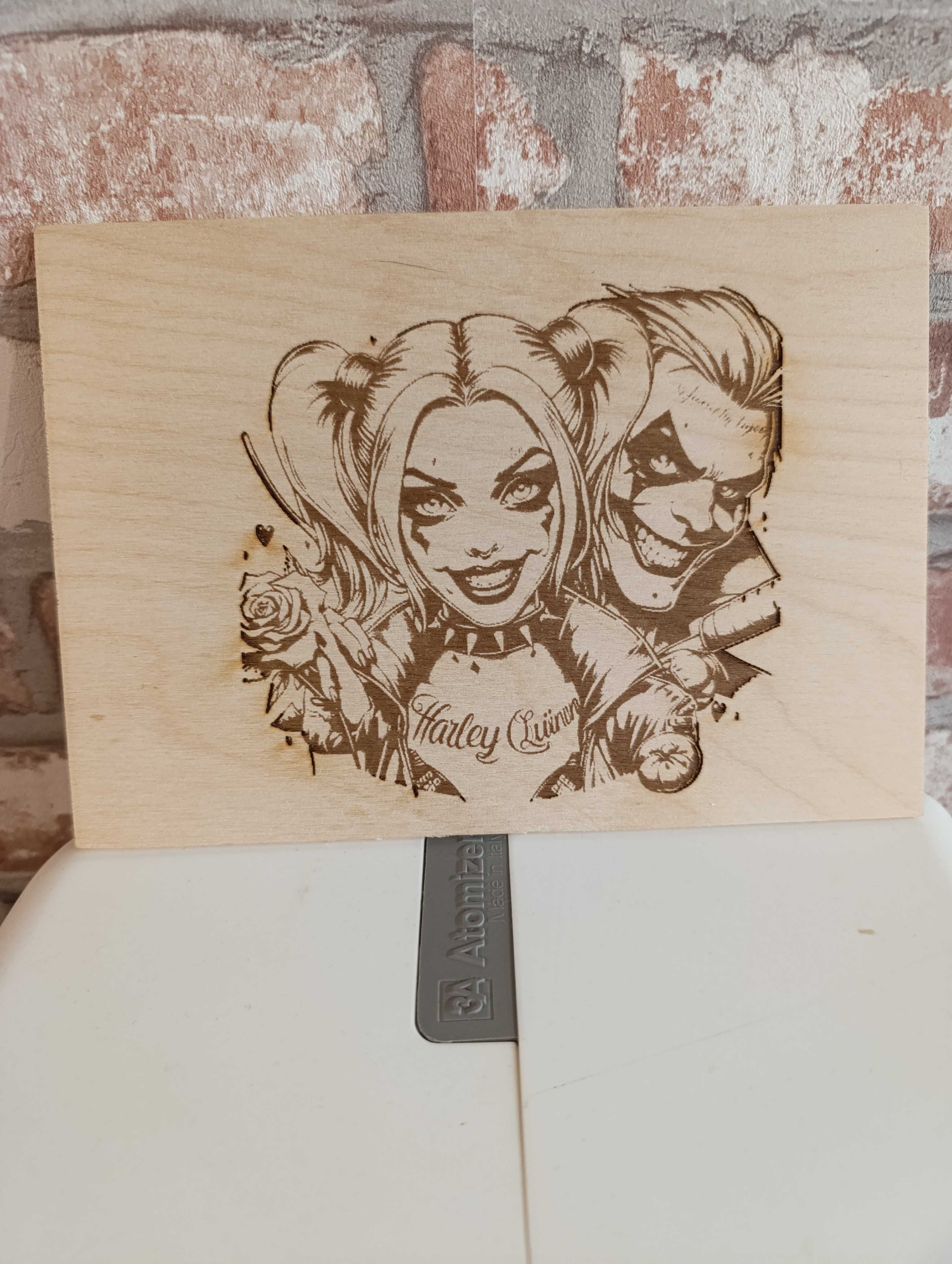 Obrazek wypalany Joker 21x15 cm