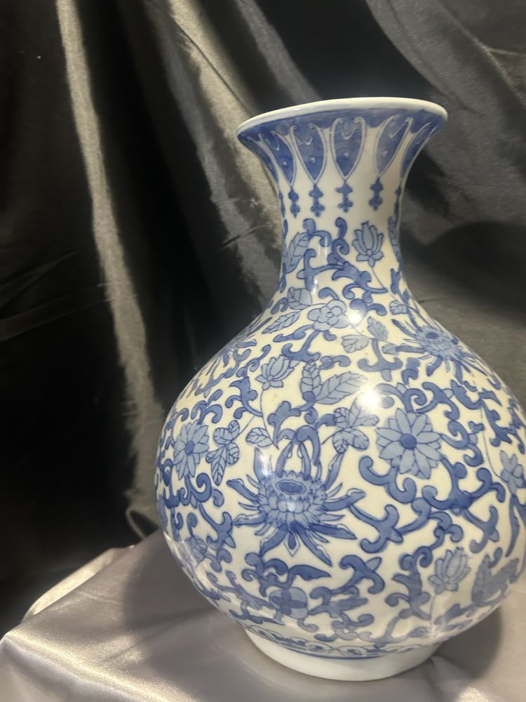 Porcelanowy dzban deko. blue and white Chińska porcelana eksportowa