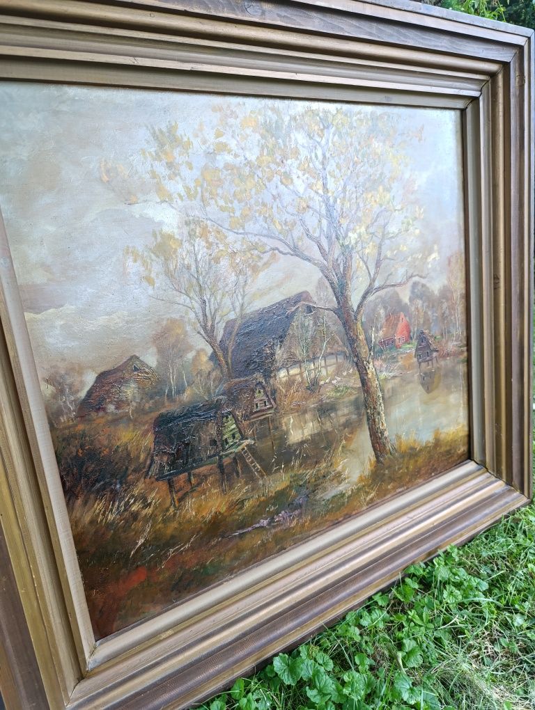 Piękny malowany obraz na dykcie