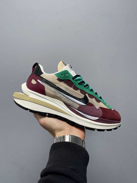 Мужские кроссовки Sacai x Nike Vaporwaffle ‘Villain Red’ Размеры 40-45